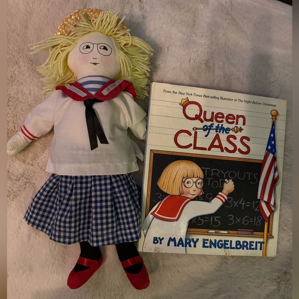 Mary Engelbreit rag doll, 15” sailor girl hat Estelle playmate and book queen